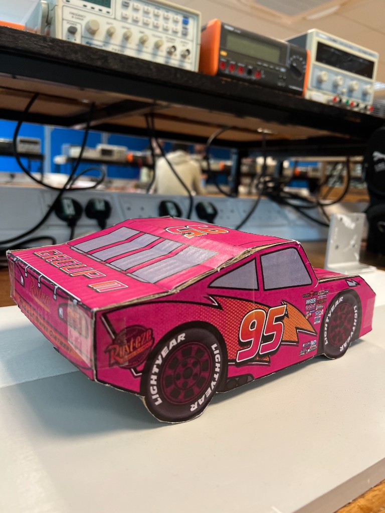 Self-driving car model, rear view