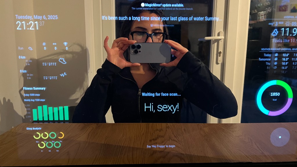 Smart mirror, face scan and Froppy