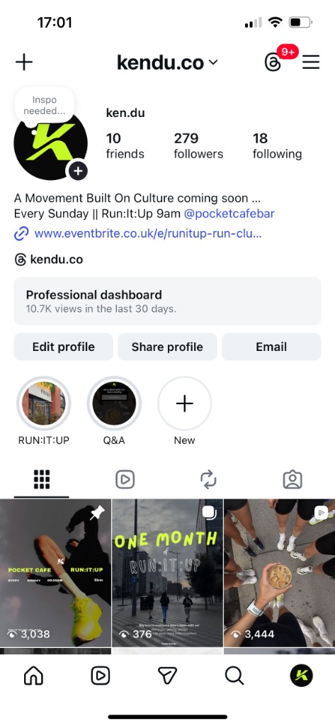 Kendu Instagram profile